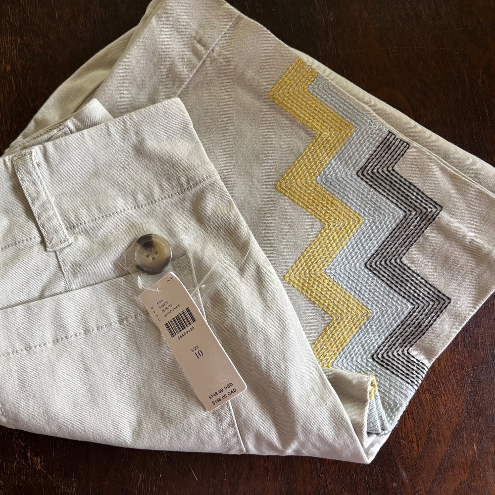 MAEVE BY ANTHROPOLOGIE HALLEE EMBROIDERED WIDE LEG PANTS SZ 10 - NWT - Picture 12 of 12